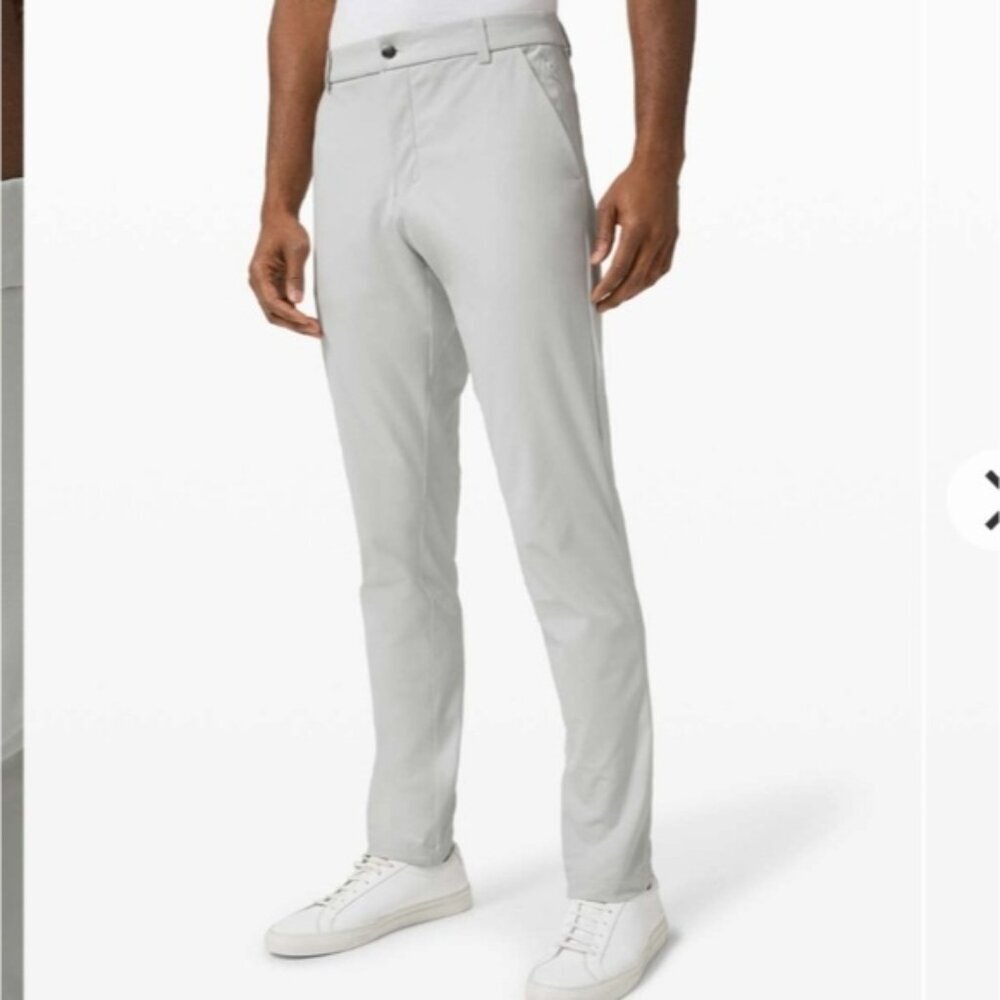 Lululemon Commission Pants Classic Light Grey 38" Waist *Warpstreme 34" Length - Picture 2 of 15